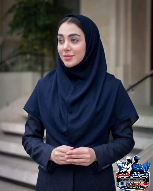 مقنعه سرمه ای تترون بروجرد قد 90