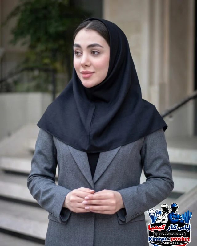 مقنعه مشکی تترون بروجرد قد 90