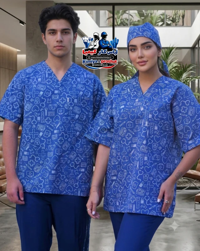 ست سلدا (کلاه-تونیک) آبی نفتی
