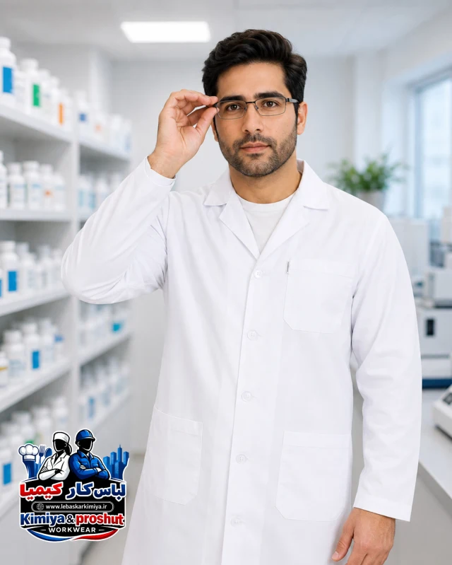 روپوش پزشکی کیمیا کجراه مردانه