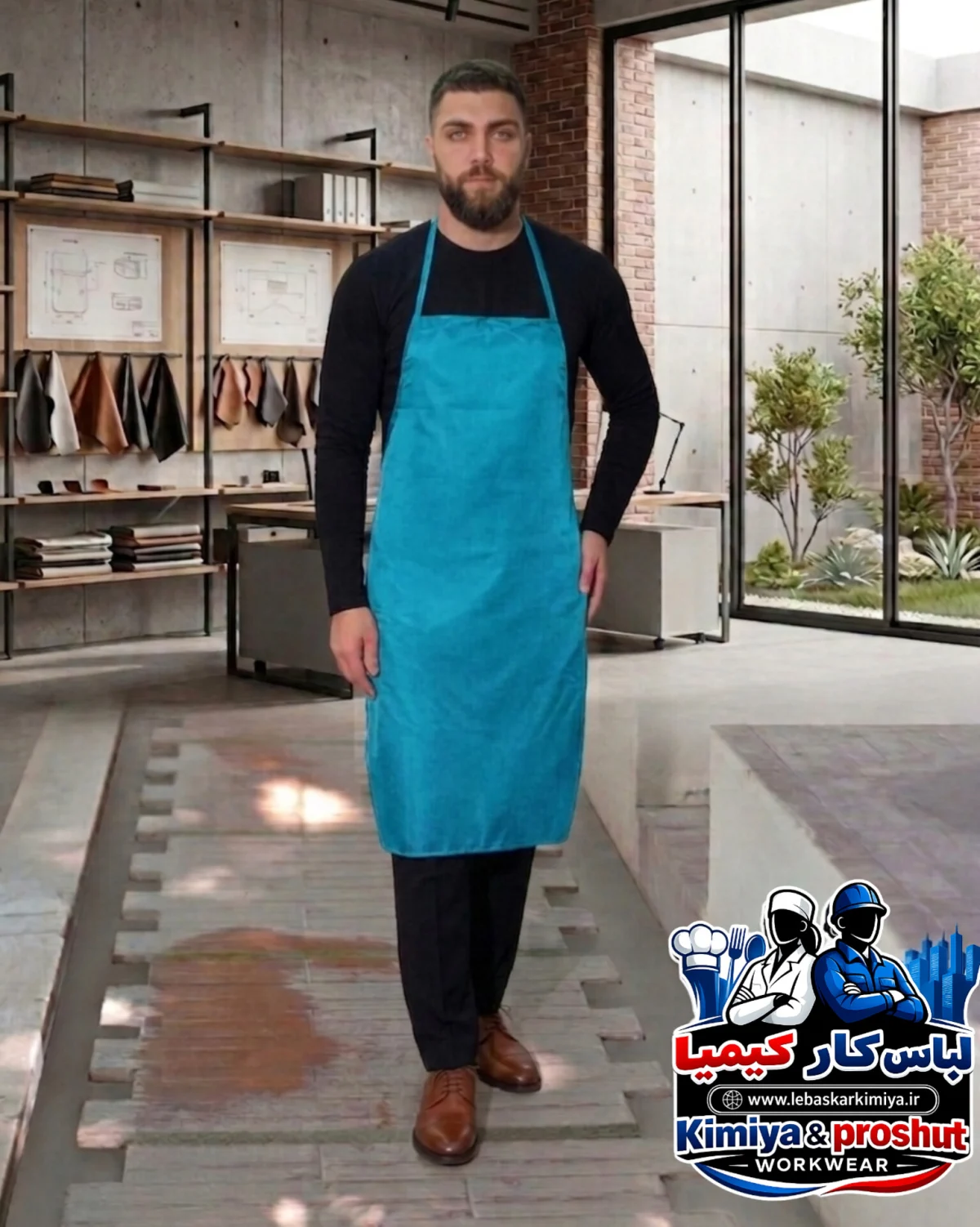 پیشبند ضداب آبی فیروزه ای
