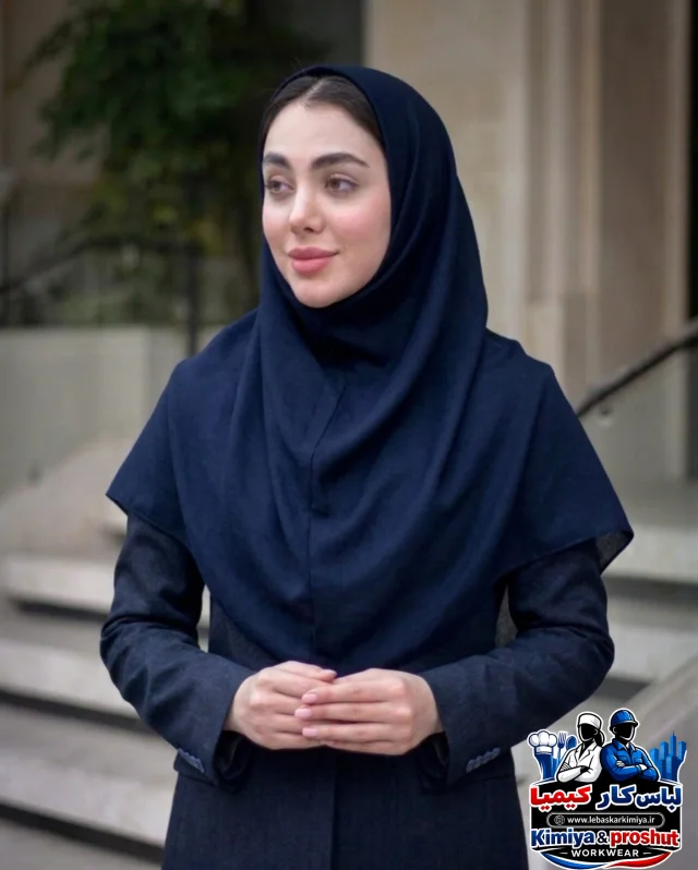 مقنعه سرمه ای تترون بروجرد قد 90