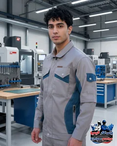 لباس کار سپهر نقره ای-سبز غازی - ۱