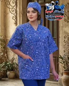 ست سلدا (کلاه-تونیک) آبی نفتی - ۲