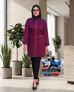 مانتو صبا زرشکی زرد - ۱