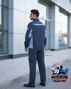 کاپشن شلوار سپهر طوسی-استخوانی - ۲