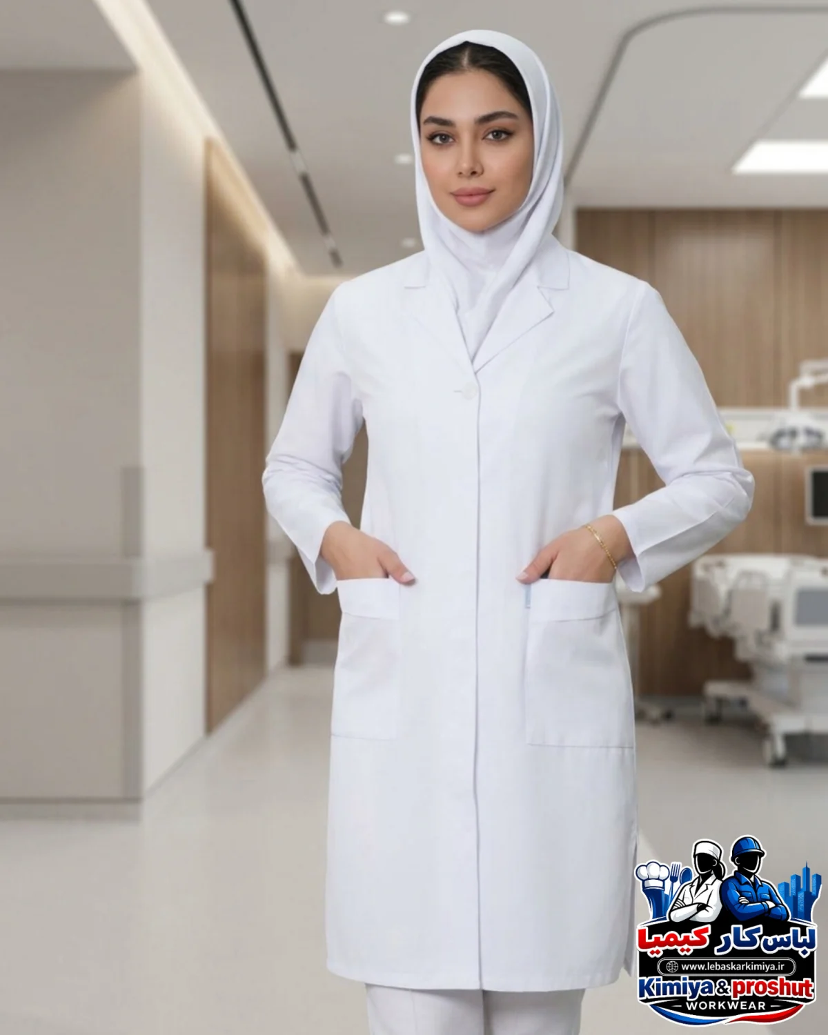 روپوش پزشکی کیمیا ترگال ساده زنانه